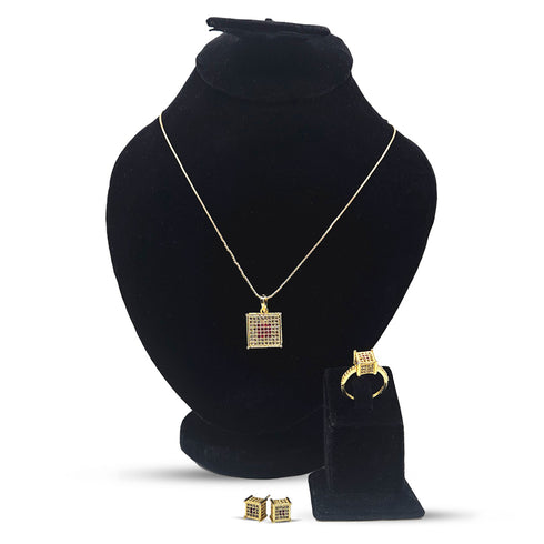 Cube Dior Charm Jewelry Set - D72 - 3
